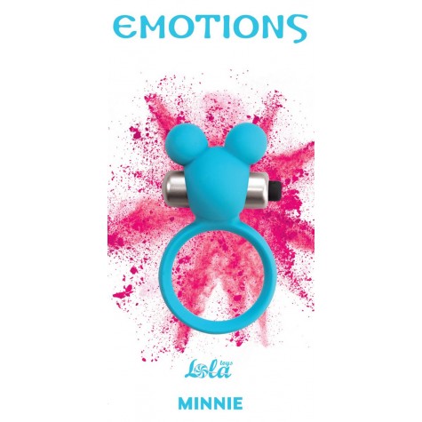 Голубое эрекционное виброколечко Emotions Minnie Breeze