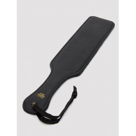 Черная шлепалка Bound to You Faux Leather Spanking Paddle - 38,1 см.