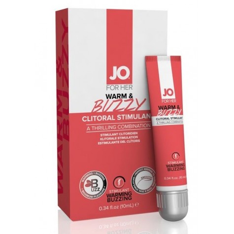 Клиторальный крем JO WARM & BUZZY CLITORAL GEL - 10 мл.